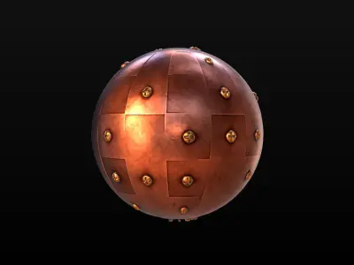 10 Seamless Metal Panels and Grids PBR Materials - Set 1 Texture