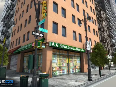 NYC Block 1 Unity Low-poly 3D model