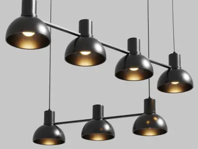 Mostrid pendant Lamp Black - Lucande Low-poly 3D model