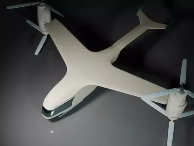 Futuristic VTOL Drone Sci-Fi Aircraft 3D Model  3D model