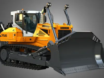 PR 756 Litronic Crawler Dozer 3D model