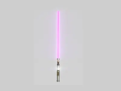 Star Wars Lightsaber 03 Pink - SciFi Character Weapon Low-poly 3D model