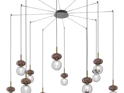 Unica Chandelier Low-poly 3D model
