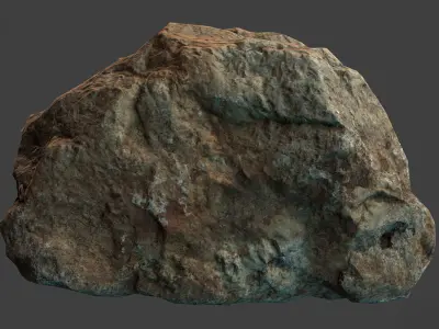 Boulder Stone Low-poly 3D model