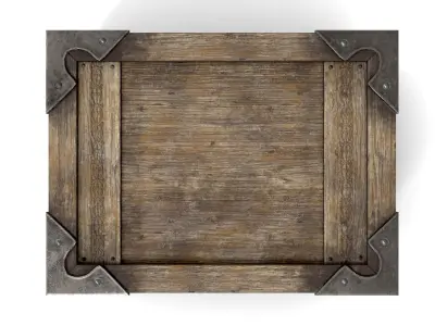 Ancient Wooden Box 2 Low-poly 3D model