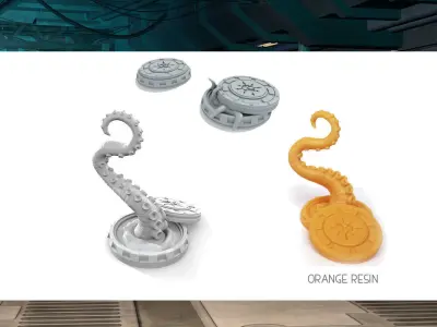 PACK - 2 SCI FI ASSEMBLABLE TILES AND 3 DIFFERENT MANHOLES   3D print model