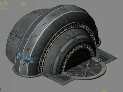 Spacecraft - small ground construction 01 3D model