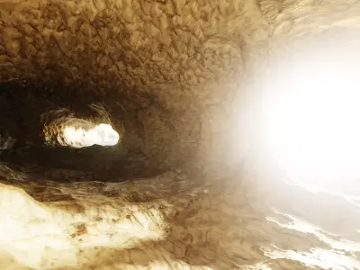 Cave 14 - Complex Cave Base Environment  Low-poly 3D model