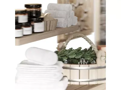 Sauna and bath filling set 3D model