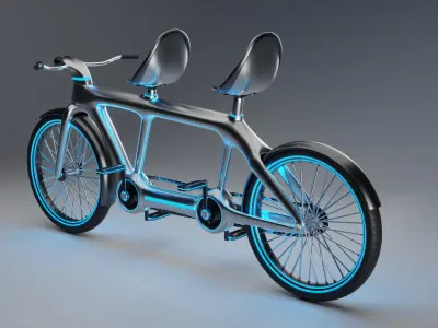 Sci-Fi Tandem Bicycle 3D model