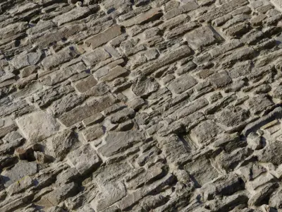 Medieval Rubble Stone Wall PBR Texture Texture