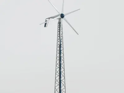 Mini wind turbine 3D model