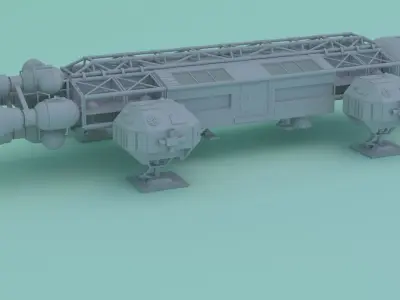 space 1999 eagle modle and texture Low-poly 3D model