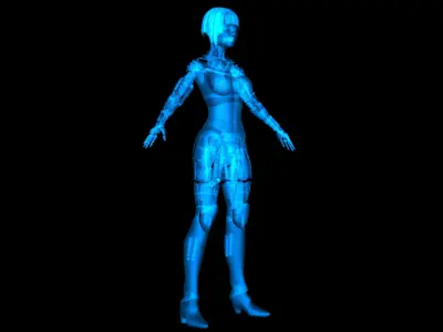 Robot Girl 3D model buy