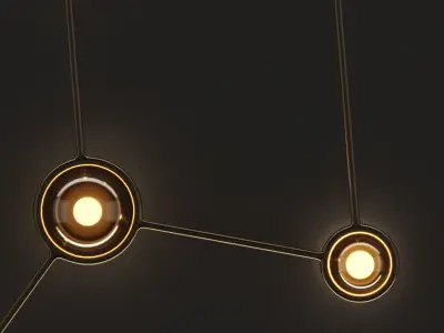 Constellation Ursa Minor Ceiling Sconce 3D model