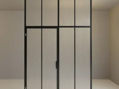 Glass partition door 103 Low-poly 3D model