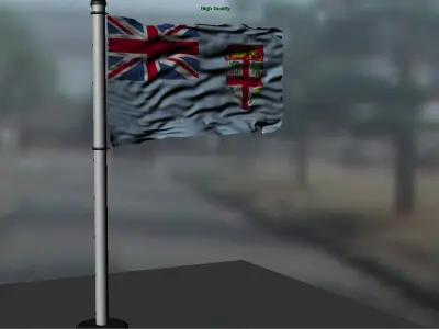 Fiji flag 3D model