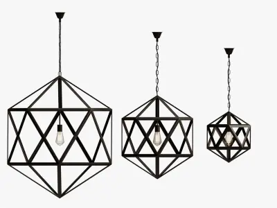 chandelier loft polyedra 3D model