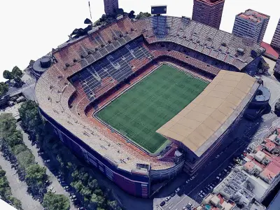 Mestalla stadium - Valencia c f Low-poly 3D model