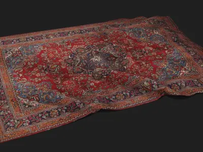 Old Persian Carpet Low-poly 3D model