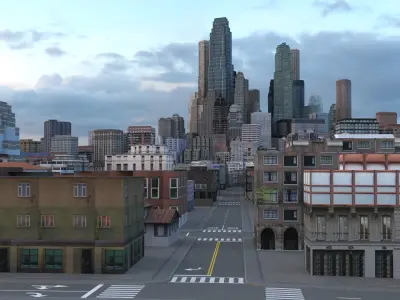 City 103 Low-poly 3D model