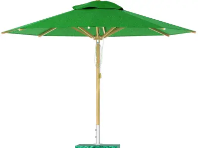 green levante bamboo umbrella from bambrella 3D model
