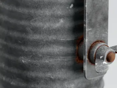 Old Hanging Table Lamp Dirty and Rusted 3D model