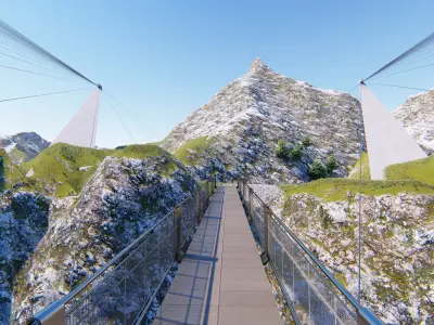 Bridge suspension - 3D model Max-Lumion 3D model