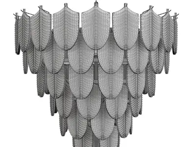 LAIMA B leaf chandelier Low-poly 3D model