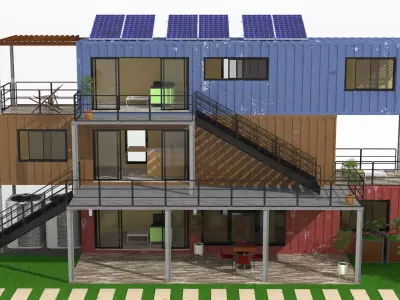 Shipping Container Homes 3D model