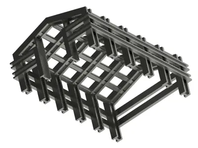 Exquisite Steel Building Frame 3D print model