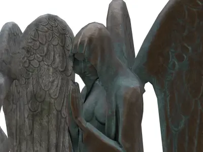 Low Poly Modular Cemetery Pack With PBR Materials Low-poly 3D model