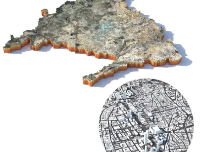 Madrid city Spain 3D model
