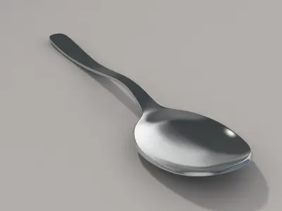 CUTLERY---Simple Spoon Fork and Knife Free low-poly 3D model