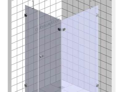 5555fddf shower enclosure with glass door Low-poly 3D model