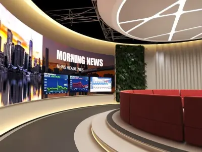 tv studio 3D model