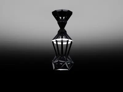 Reversed Pawn Chandelier Low-poly 3D model