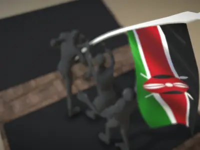 Uhuru Gardens Statue Kenya 3D 3D model