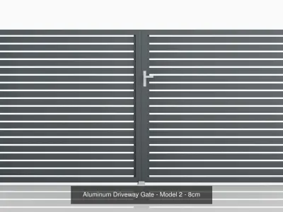 Aluminum Fence Model 2 8cm 3D Model Pack