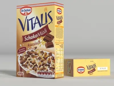 Breakfast Cereal Box 3D model