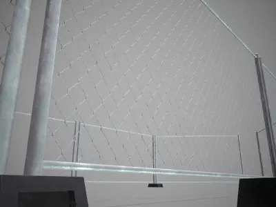 Low poly Fence 01 PBR Game-ready Low-poly 3D model