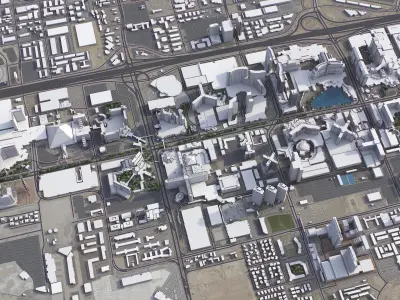 Las Vegas - Strip Low-poly 3D model