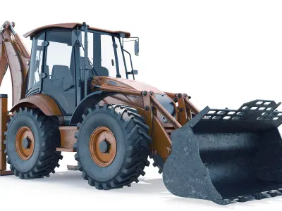  4 Mining Vehicles Set 