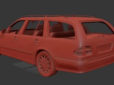 Mercedes Benz E class Mk3f S210 wagon 1999 3D print model