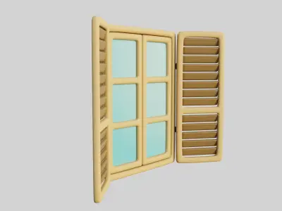 Cartoon Window 20a 3D model