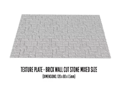 MAT-0021 Texture plates for stone walls  in H0-scale 3D print model