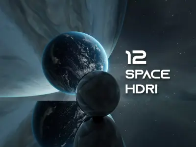 Space Environment HDRI  Low-poly 3D model