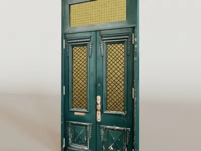 Old green door 3D model