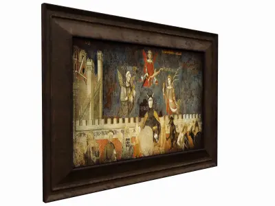 picture medieval Low-poly 3D model