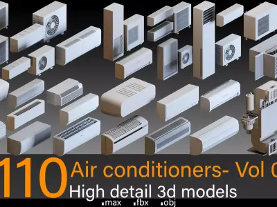 110 Air conditioners- Kitbash- High detail 3d models 3D model